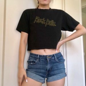🎀Rock Adio Black Crop Top